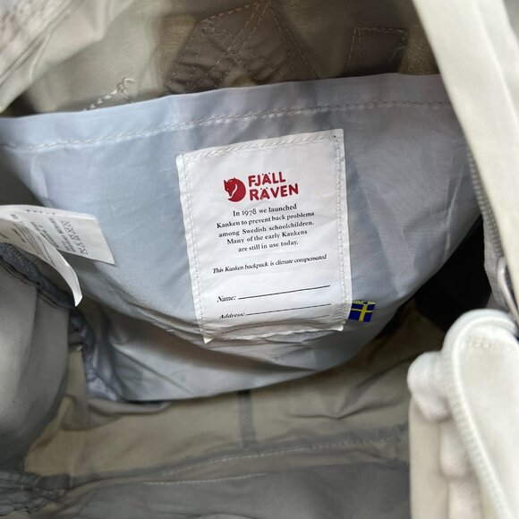 Fjallraven Kanken Beige Small Canvas Backpack - Picture 4 of 4